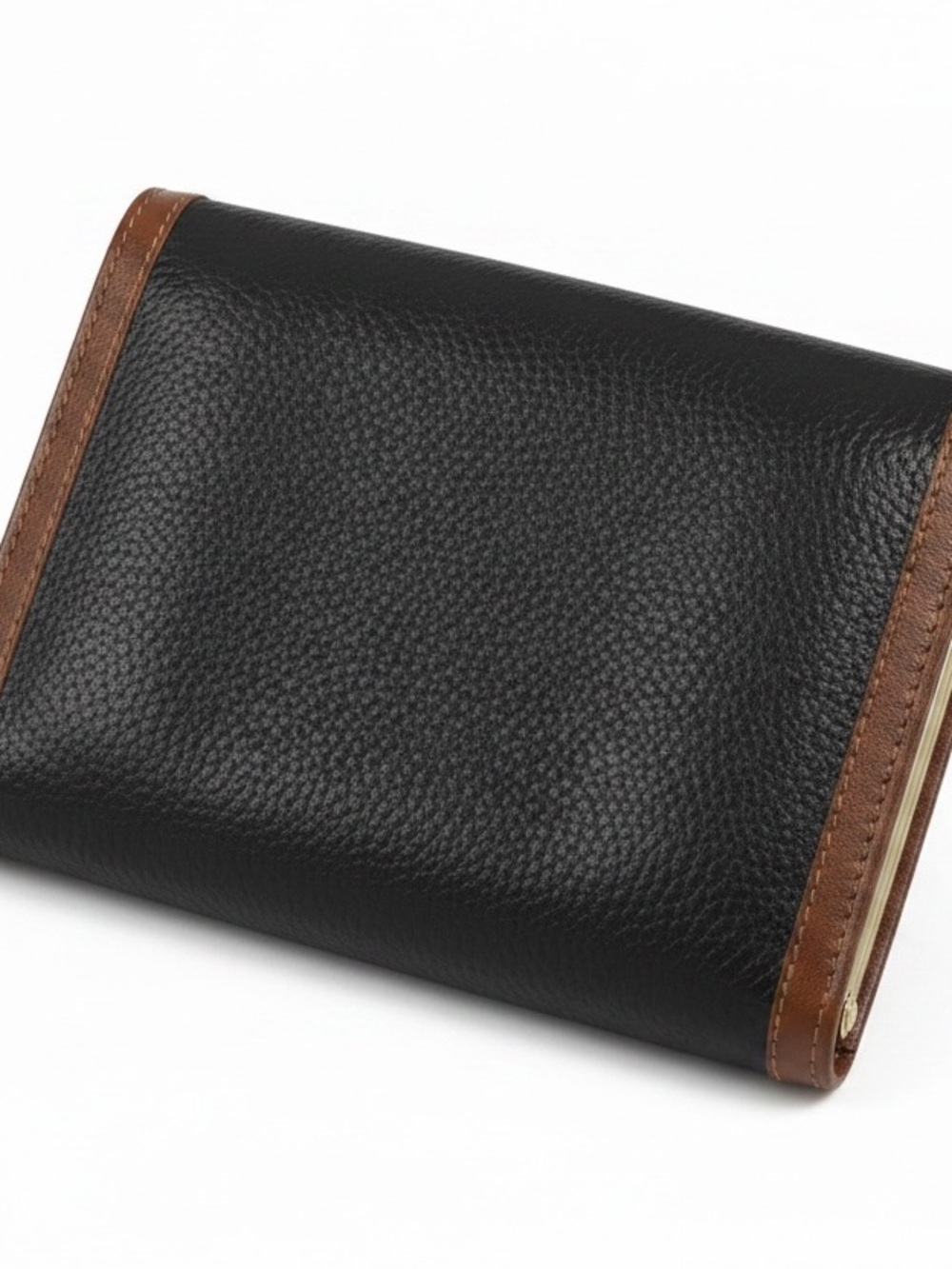 Vintage Bally Two-Tone Pebbled Leather Kiss-Lock Wallet Italian Luxury - Picture 13 of 13